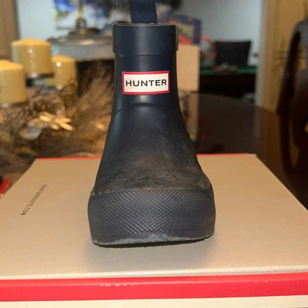 Hunter Kids Navy Blue Rain Boots